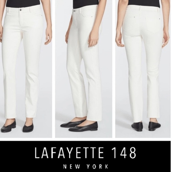 Lafayette 148 New York Denim - LAFAYETTE 148 Thompson Waxed Denim Jeans Size 6
